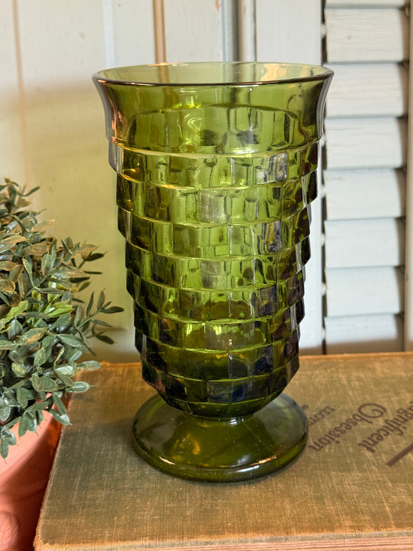 Vintage Green Ice Tea Glass