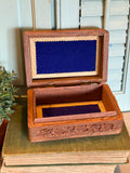 Vintage Carved Brown Box