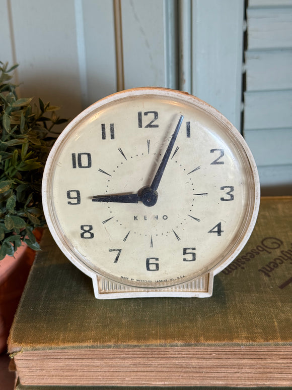 Vintage Keno Clock Made by Westclox in The USA Non Working