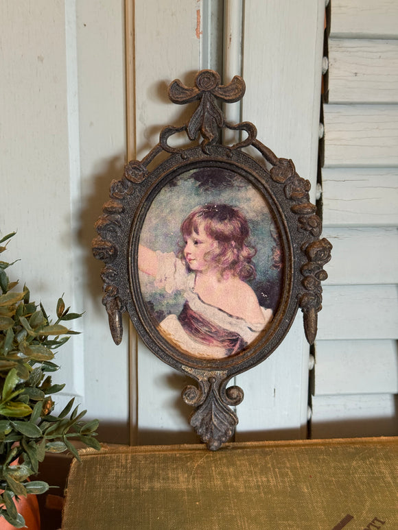 Vintage Victorian Frame with Girl Made in Italy
