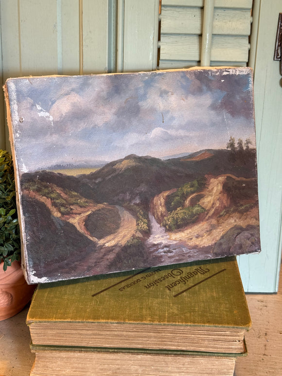 Vintage Landscape Painting on Canvas