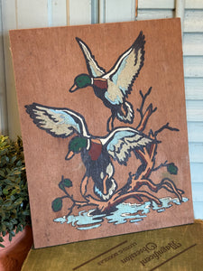 Painted Mallards on Board 1979