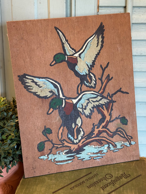 Painted Mallards on Board 1979