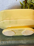 Vintage Yellow Footed USA Pottery Planter