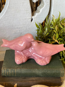 Vintage Pink 1940's Pink Lovebird Planter