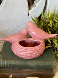 Vintage Pink 1940's Pink Lovebird Planter