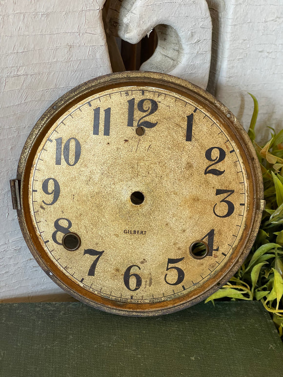 Vintage Gilbert Brass Clock Face