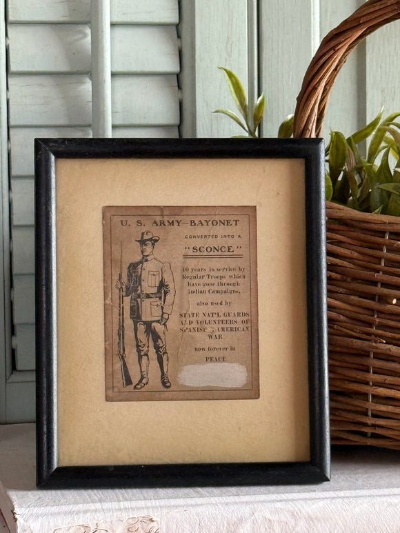 Vintage Framed Army Ephemera