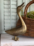 Vintage Brass Goose