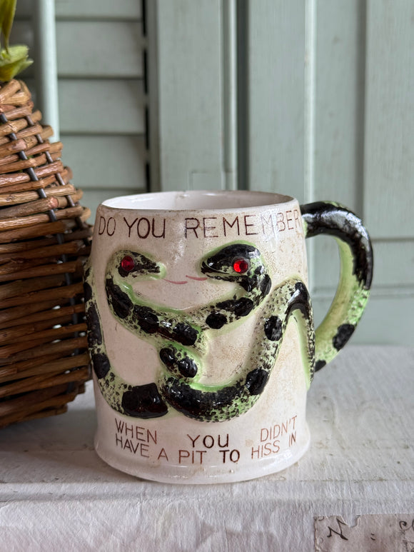 Vintage Snake Mug Made In Japan
