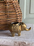Vintage Brass Elephant Toothpick/Candle Holder