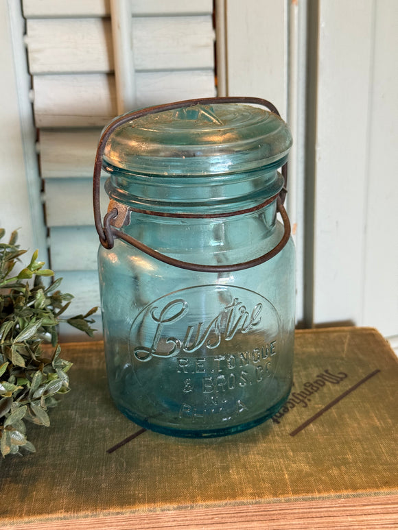 Vintage Lustre  R. E. Tongue & Bros Co. Philadelphia Canning Jar