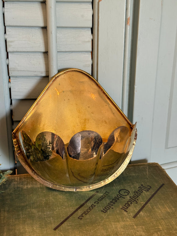 Vintage Brass Wall Pocket Made in India