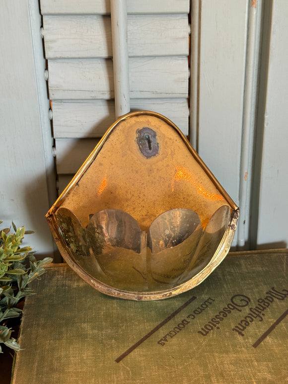 Vintage Brass Wall Pocket Made in India