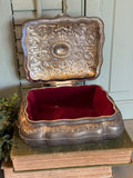 Vintage Heritage Mint Silver Plate Trinket Box