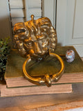 Vintage Brass Lion Head Door Knocker