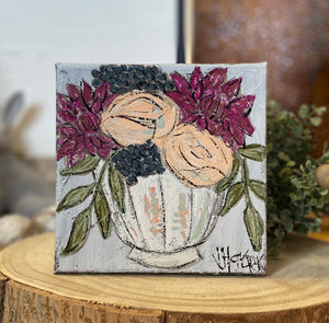 Jill Harper 6" Floral Arrangement Canvas Art