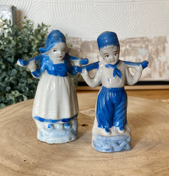 Made in Japan Vintage Dutch Boy & Girl Figurine Set