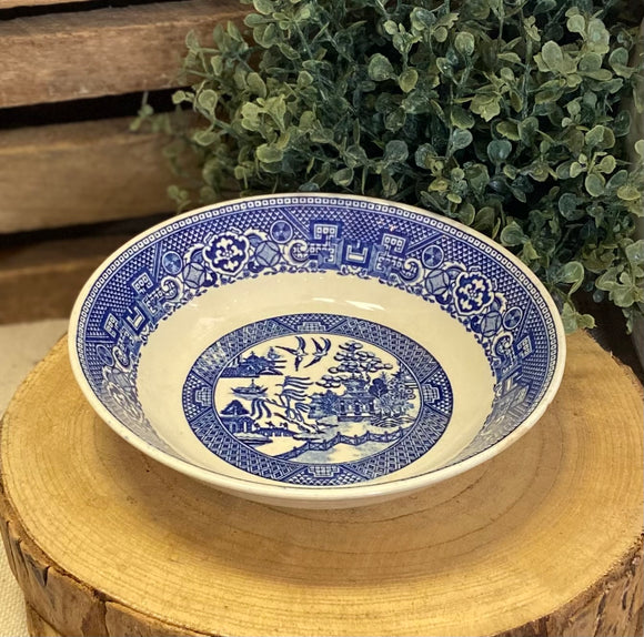 Vintage Homer Laughlin Blue Transferware Bowl