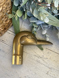 Vintage Brass Duck Head