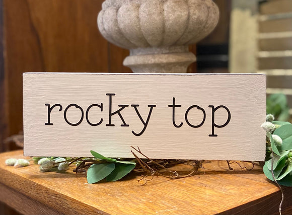 Handmade Reclaimed Wood Rocky Top Sign