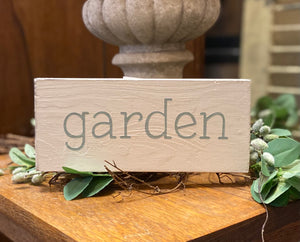 Handmade Reclaimed Wood Garden Sign