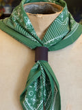 Brown Leather Bandana Slide