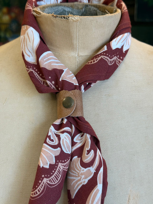 Tan Leather Bandana Slide