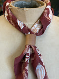 Tan Leather Bandana Slide