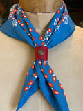 Red Leather Bandana Slide