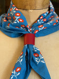 Red Leather Bandana Slide