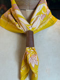 Brown Leather Bandana Slide