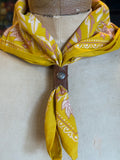 Brown Leather Bandana Slide