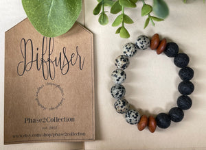 Handmade "Diffuser" Lava Stone & Beads Bracelet