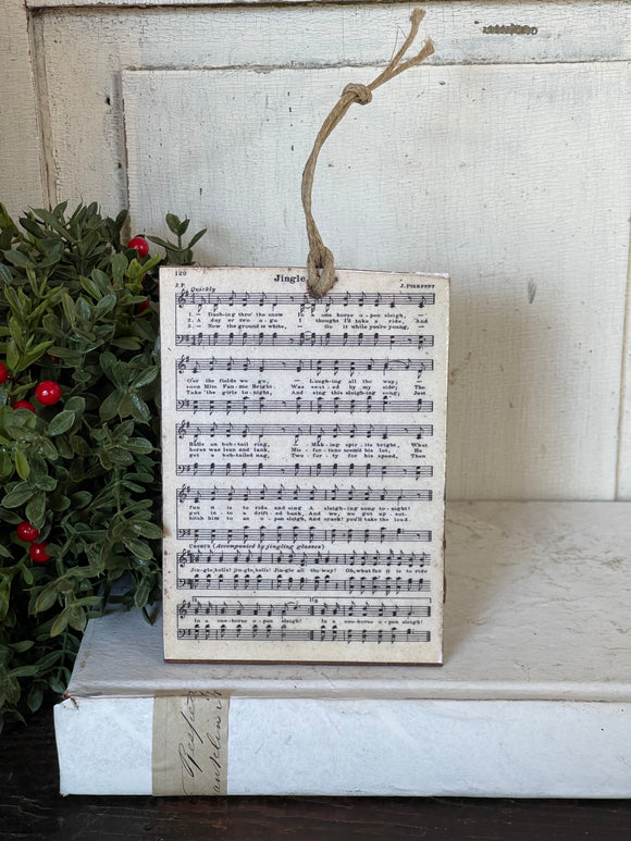 Vintage Inspired Ornament Jingle Bells Hymn