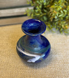 Handmade Blue, Green, & White Pottery Budvase