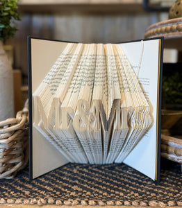 Hand-Folded "Mr. & Mrs." Book