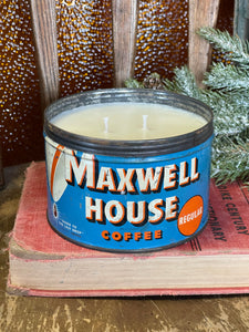 Cinna-pumpkin + Nutmeg 26oz Soy Candle in Vintage Maxwell House Tin