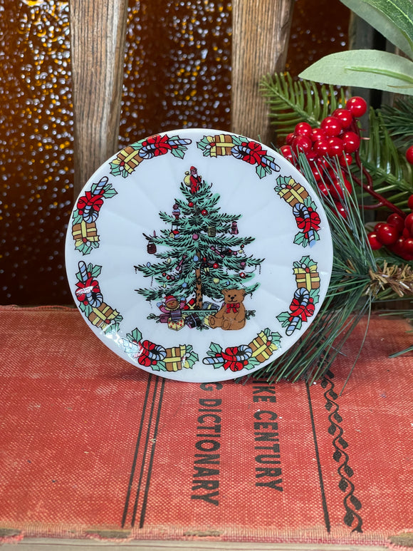 Cute Vintage Christmas Plate Butter Pat