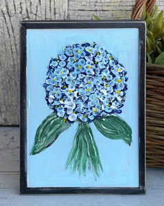 Dianne Vaughn 5" x 7" Blue Hydrangeas Art