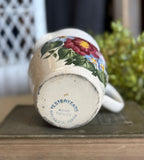 Found Texas-Made Pottery Pitcher w/ Hand-Painted Floral Design