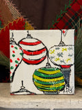 Jill Harper 5" Ornaments Cube Canvas Art