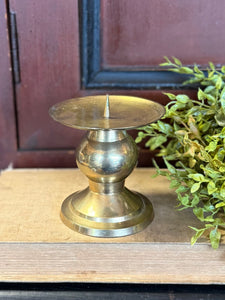 Vintage Brass Candle Pillar Holder