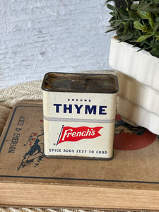 Vintage French's Ground Thyme Tin