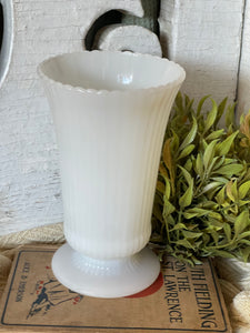 Vintage E.O. Brody Milk Glass Vase Cleveland, Ohio