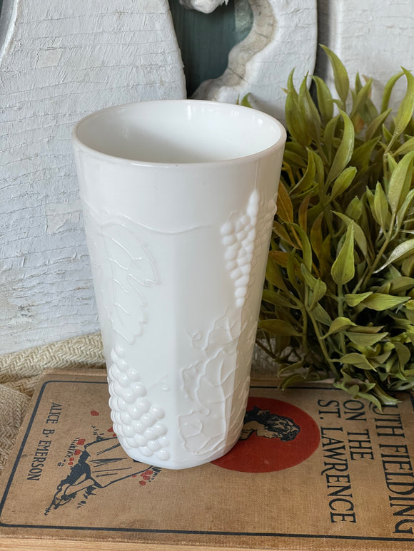 Vintage Indiana Milk Glass Tumbler Glass