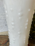 Vintage Anchor Hocking  Milk Glass Dots & Arrows Vase