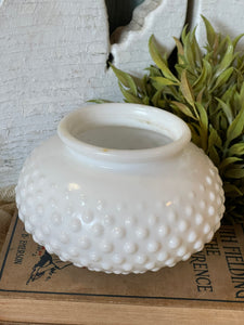 Vintage Milk Glass Globe for Light Fixture/Vase