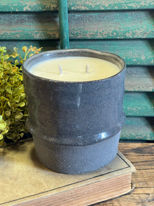 Bergamot + Black Tea 24oz Soy Candle in Reusable Pottery