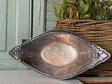 Vintage Silver Dish with Floral Detail